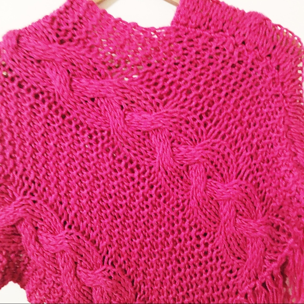 Thalia Sodi Raspberry Poncho - S - Picture 2 of 6